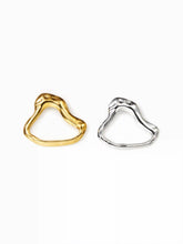 2PCS IRREGULAR HOOP STAINLESS STEEL BROOCH