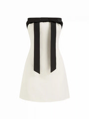 Bandeau Bowknot Mid Rise A-line Mini Dress