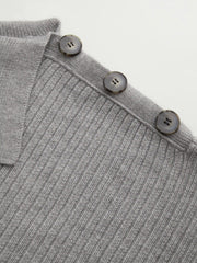 Knit Asymmetrical Neck Poncho Long Sleeve Sweater