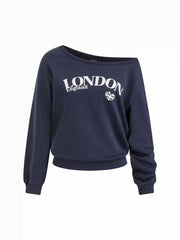 London England Graphic Terry Oversized Sweatshirt