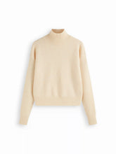 Knit High Neck Solid Long Sleeve Top
