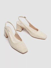 CANVAS SLINGBACKS
