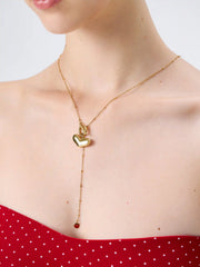 Y-SHAPED HEART PENDANT NECKLACES