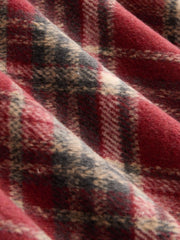 Wool-look Mid Rise Tartan Ruffle Hem Maxi Skirt