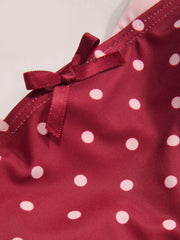 Square Neck Polka Dot Bracelet Bikini Set