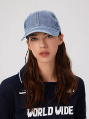 SOLID DENIM BASEBALL CAP