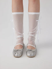 BOWKNOT LACE LEG WARMERS
