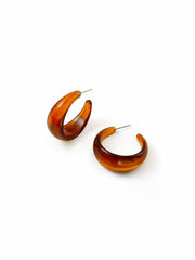 C-SHAPED HOOP EARRINGS