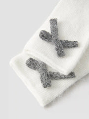 BOWKNOT KNITTED WOOL-BLEND GLOVES