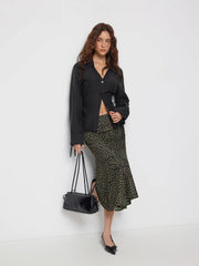 Collar Knotted Ruched Cinched Waist Shirt