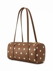 POLKA DOT CYLINDRICAL SHOULDER BAG