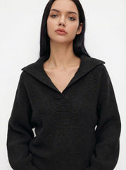 Polo Solid Long Sleeve Sweater
