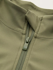 CIDERAIRY™ High Neck Solid Zipper Active Long Sleeve Top