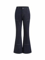 Cider Denim Low Rise Zipper Flared Jeans