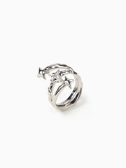 Star Pattern Cuff Ring