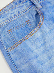 Cider Denim Mid Rise Fish & Floral Appliques Washed Baggy Jeans Curve & Plus