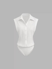 Cotton Polo Shirt Bodysuit