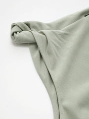 Boat Neck Twist Ruched Midi Dress
