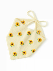 SUNFLOWER KNITTED HEADSCARF