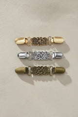 3PCS FLOWER KNOT SWEATER CLIP
