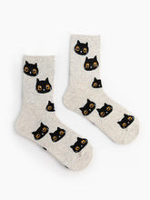 Cat Pattern Crew Socks