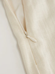 Linen-blend Mid Rise Wide Leg Trousers