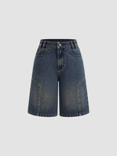 Cider Denim Mid Rise Pocket Bermuda Jorts