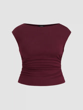 Boat Neck Ruched Tank Top Curve & Plus