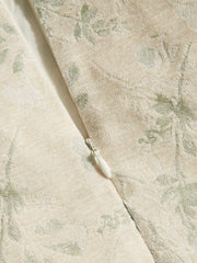 Jacquard Floral Tie Back Mini Bandeau Dress