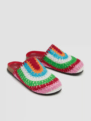 MULTI-COLOR KNIT FLAT SHOES