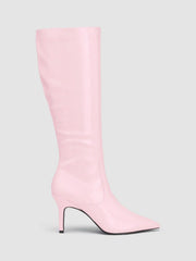 POINTED TOE STILETTO KNEE HIGH BOOTS