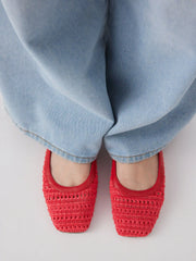WOVEN SLINGBACK FLATS