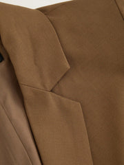 Wool-blend Notched Collar Metal Detail Blazer