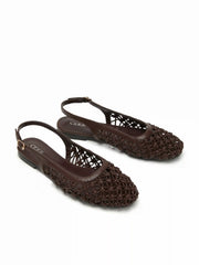 WOVEN SLINGBACK FLATS