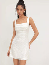 Sequin U-neckline Ruched Mini Dress