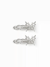 2PCS BUTTERFLY LIQUID METALLIC HAIR CLIPS