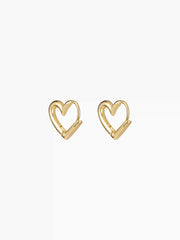 HEART DESIGN HOOP EARRINGS