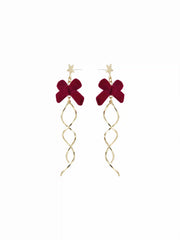 STAR & BOWKNOT DROP EARRINGS