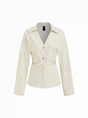 Ruched Metal Detail Top