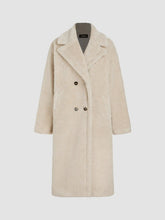 Double Breasted Fleece Longline Coat
