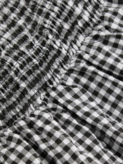 Gingham V-neck Tie Back Midi Dress Curve & Plus