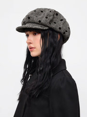 STRIPED & POLKA DOT BERET HAT
