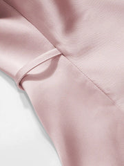 Satin Collar Knotted Shirt