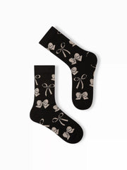2 PAIRS BOWKNOT ANKLE SOCKS