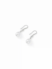 RHINESTONE & FAUX PEARL DROP EARRINGS