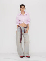 Cider Denim Low Rise Pocket Barrel-leg Jeans