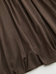 Halter Neckline Beaded Draped Long Sleeve Top