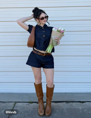 Denim Mid Rise Micro Shorts