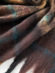 PLAID FRINGED SCARF