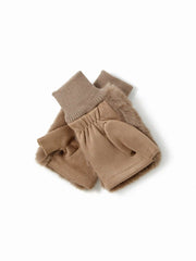 FUZZY FINGERLESS GLOVES